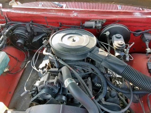 3B4GE17Y3PM128853 - 1993 DODGE RAMCHARGER RED photo 7