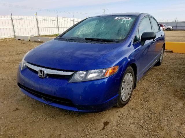 2HGFA16286H019990 - 2006 HONDA CIVIC DX BLUE photo 2