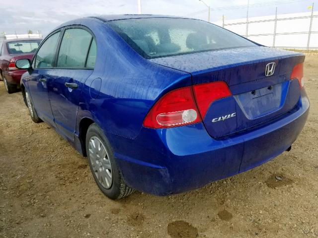 2HGFA16286H019990 - 2006 HONDA CIVIC DX BLUE photo 3