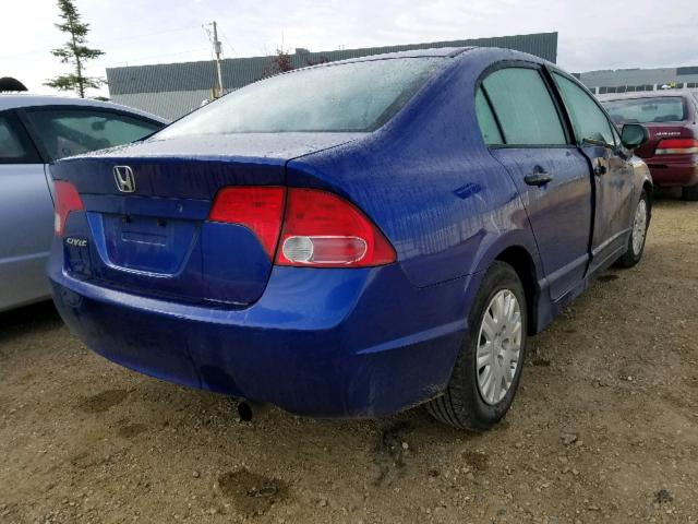 2HGFA16286H019990 - 2006 HONDA CIVIC DX BLUE photo 4