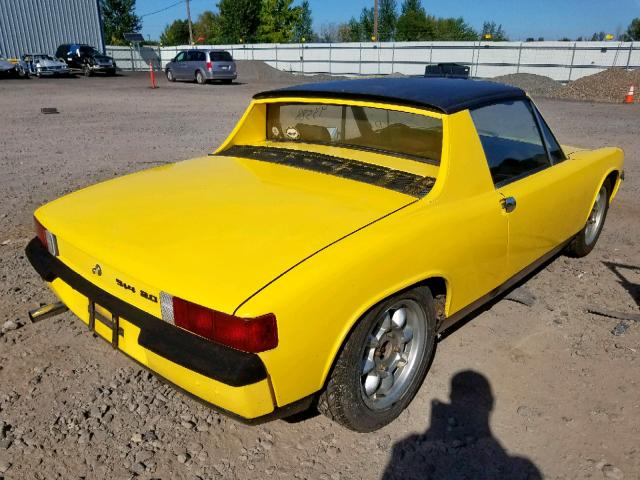 4742919137 - 1974 PORSCHE 914 YELLOW photo 4