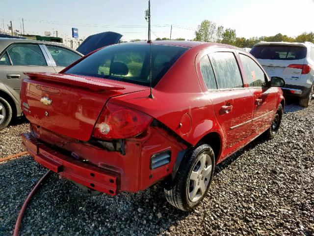 1G1AL58F287343177 - 2008 CHEVROLET COBALT LT RED photo 4