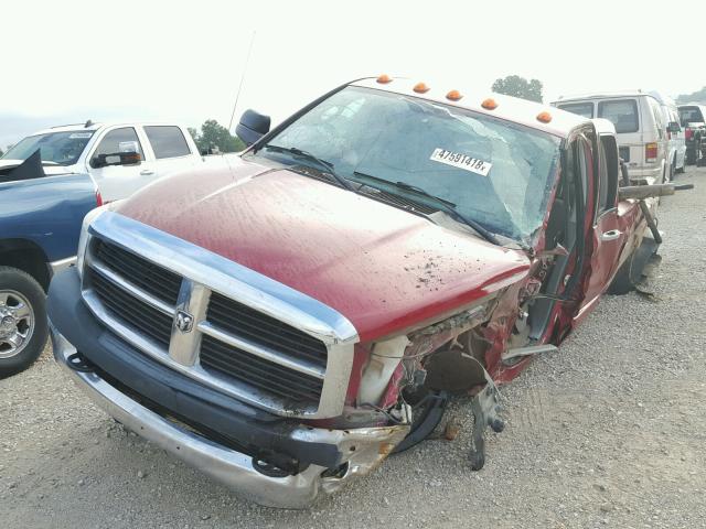 3D7MX48L89G559149 - 2009 DODGE RAM 3500 BURGUNDY photo 2