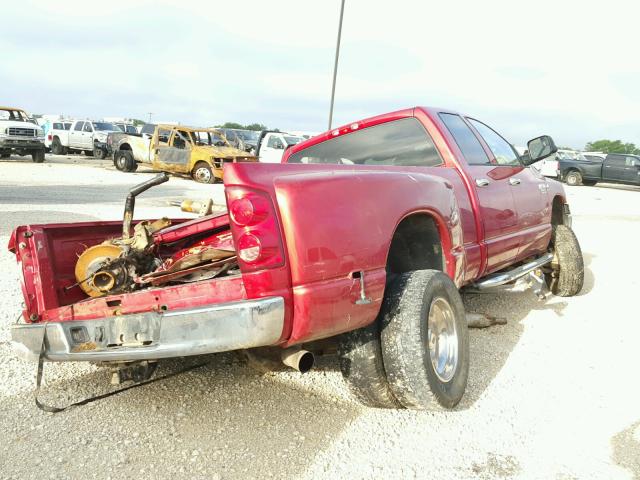 3D7MX48L89G559149 - 2009 DODGE RAM 3500 BURGUNDY photo 4