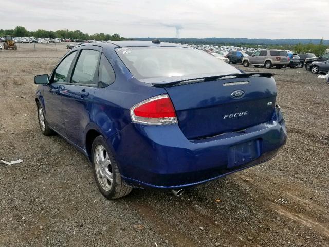 1FAHP36N69W193788 - 2009 FORD FOCUS SES BLUE photo 3