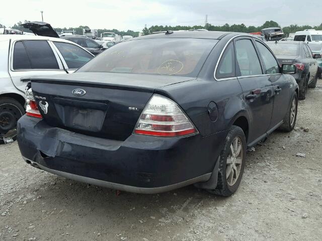 1FAHP24W88G151024 - 2008 FORD TAURUS SEL BLACK photo 4