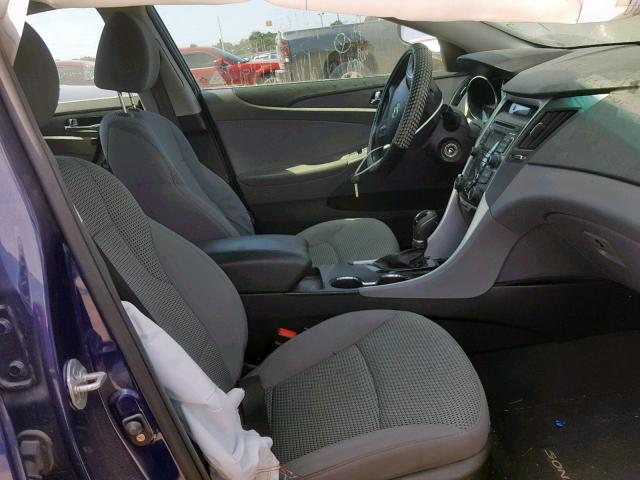 5NPEB4AC5BH053816 - 2011 HYUNDAI SONATA GLS BLUE photo 5