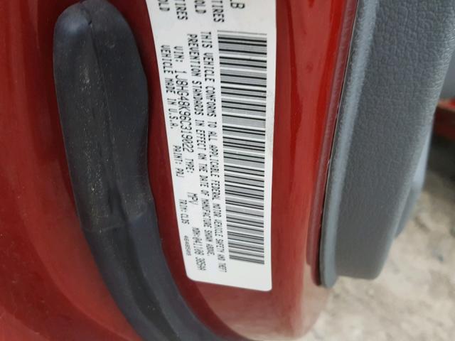 1J8HG48K96C319022 - 2006 JEEP COMMANDER RED photo 10