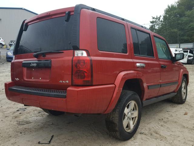 1J8HG48K96C319022 - 2006 JEEP COMMANDER RED photo 4