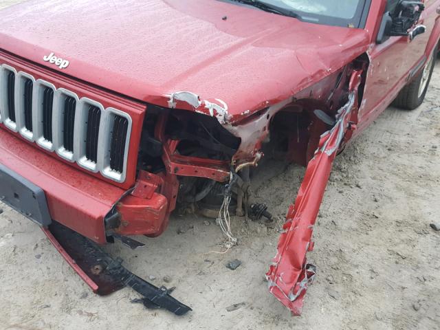1J8HG48K96C319022 - 2006 JEEP COMMANDER RED photo 9