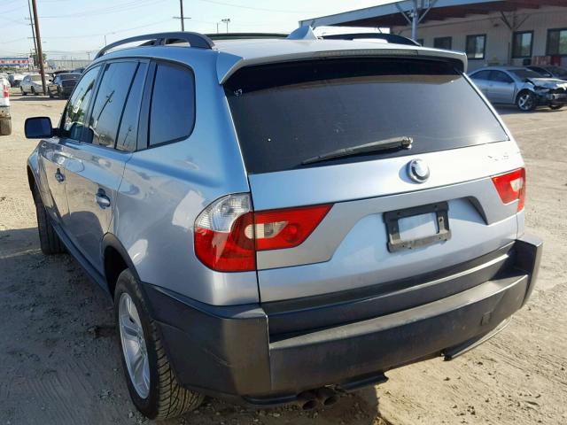 WBXPA93494WC33723 - 2004 BMW X3 3.0I BLUE photo 3