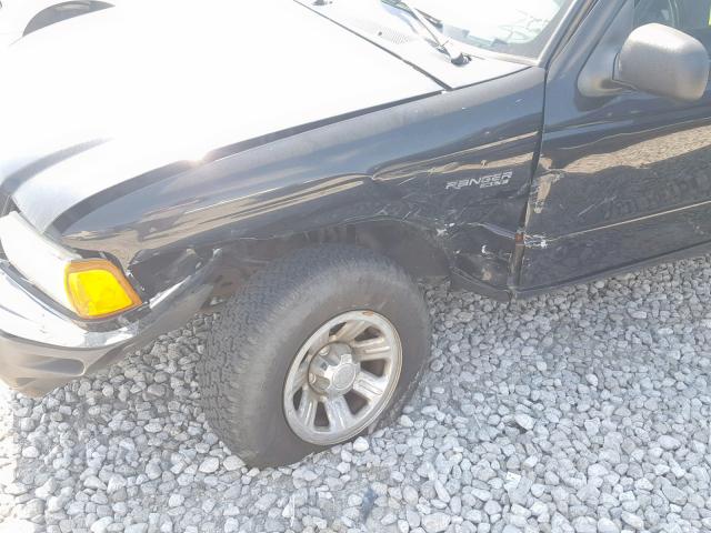 1FTYR10U93PA97275 - 2003 FORD RANGER BLACK photo 9