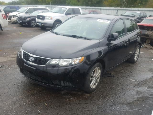 KNAFU5A26B5322821 - 2011 KIA FORTE EX BLACK photo 2