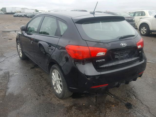 KNAFU5A26B5322821 - 2011 KIA FORTE EX BLACK photo 3