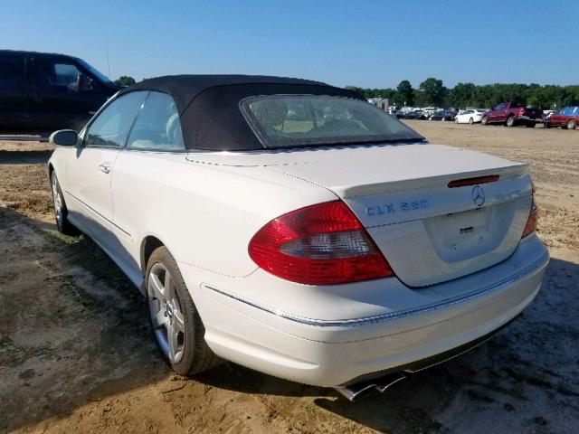 WDBTK72F37T080449 - 2007 MERCEDES-BENZ CLK 550 WHITE photo 3