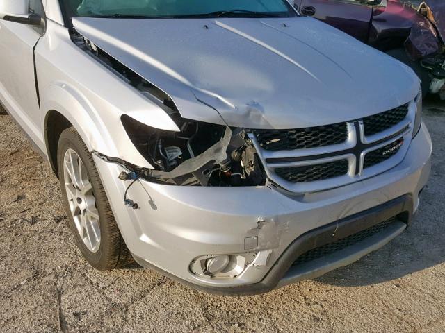 3C4PDCEG0ET221828 - 2014 DODGE JOURNEY R/ SILVER photo 9