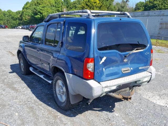 5N1ED28YX1C526809 - 2001 NISSAN XTERRA XE BLUE photo 3