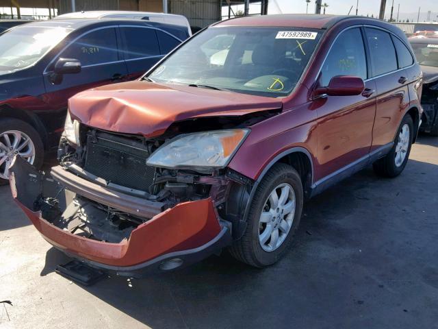 JHLRE38798C036407 - 2008 HONDA CR-V EXL RED photo 2