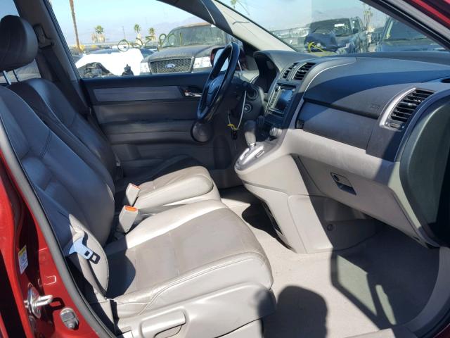 JHLRE38798C036407 - 2008 HONDA CR-V EXL RED photo 5