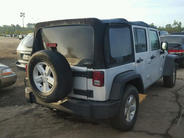 1J8GB39157L142982 - 2007 JEEP WRANGLER X SILVER photo 4