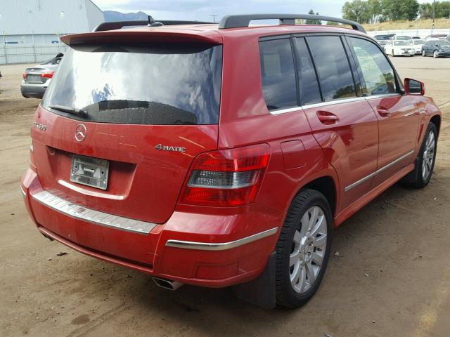 WDCGG8HB6CF865064 - 2012 MERCEDES-BENZ GLK 350 4M RED photo 4