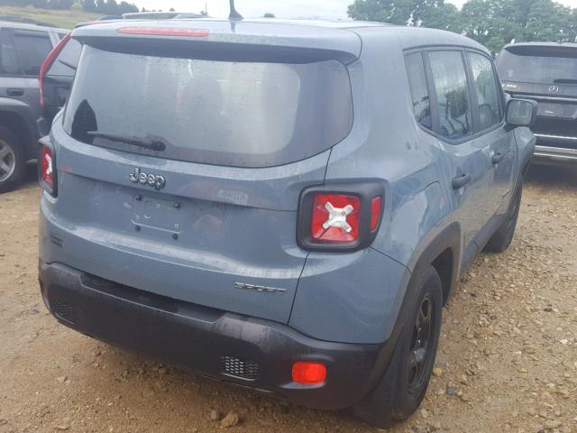 ZACCJAAHXHPE99142 - 2017 JEEP RENEGADE S GRAY photo 4