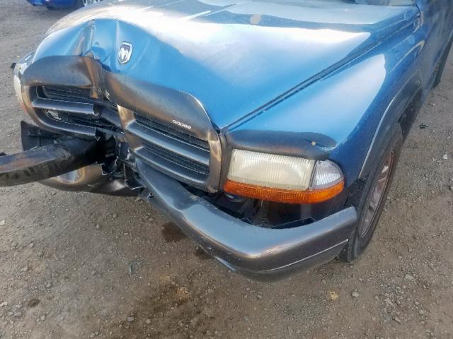 1B4HR38NX2F182166 - 2002 DODGE DURANGO SP BLUE photo 9