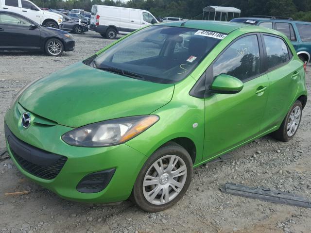 JM1DE1KY3C0147932 - 2012 MAZDA MAZDA2 GREEN photo 2