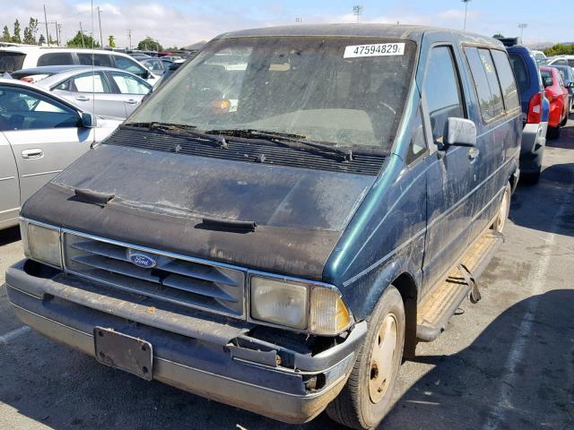 1FMCA11U5PZA10669 - 1993 FORD AEROSTAR GREEN photo 2