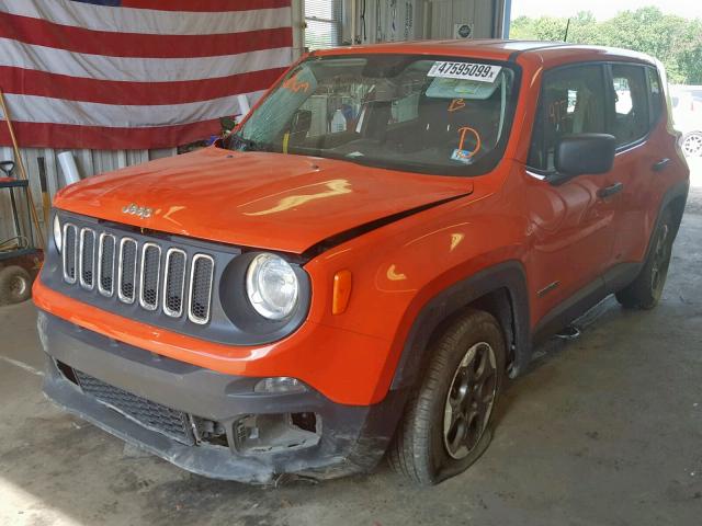 ZACCJAAH6FPC12411 - 2015 JEEP RENEGADE S ORANGE photo 2