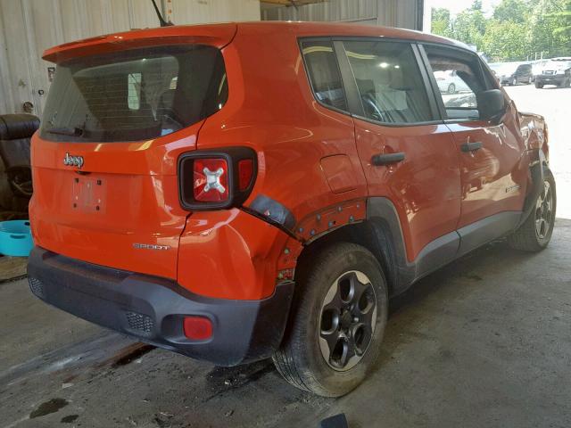ZACCJAAH6FPC12411 - 2015 JEEP RENEGADE S ORANGE photo 4