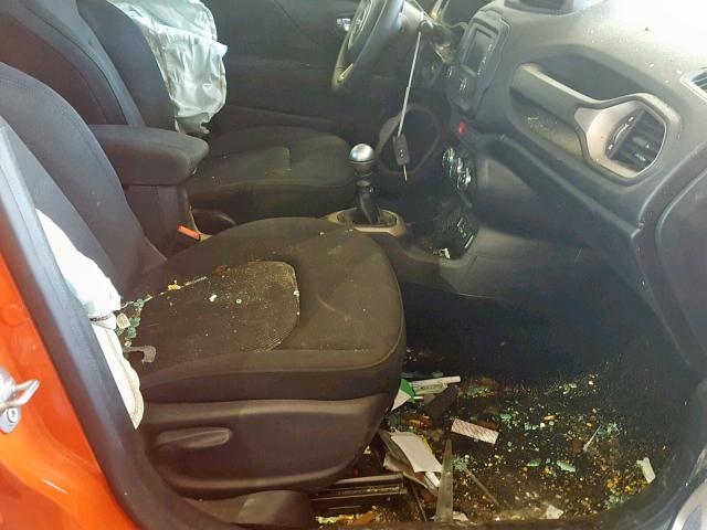 ZACCJAAH6FPC12411 - 2015 JEEP RENEGADE S ORANGE photo 5