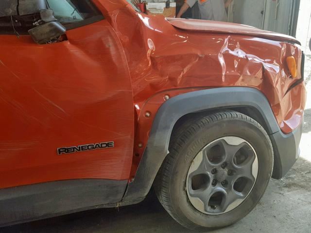 ZACCJAAH6FPC12411 - 2015 JEEP RENEGADE S ORANGE photo 9