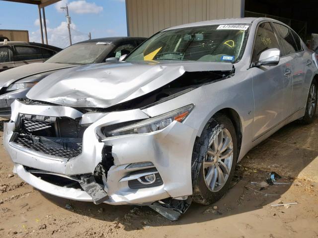 JN1BV7AP0FM344978 - 2015 INFINITI Q50 BASE SILVER photo 2