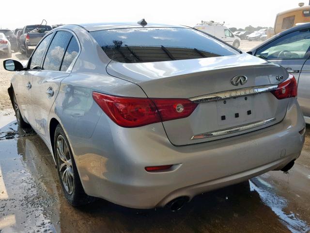 JN1BV7AP0FM344978 - 2015 INFINITI Q50 BASE SILVER photo 3