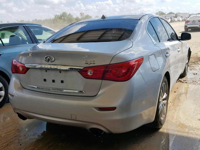 JN1BV7AP0FM344978 - 2015 INFINITI Q50 BASE SILVER photo 4