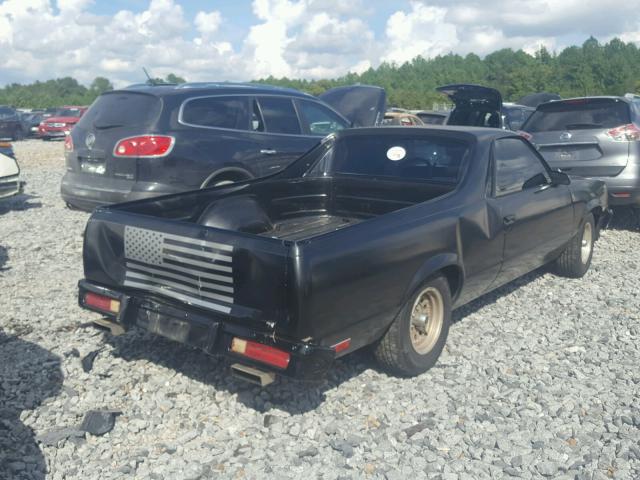 3GCCW80H2HS912441 - 1987 CHEVROLET EL CAMINO BLACK photo 4