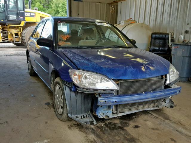 2HGES164X5H581060 - 2005 HONDA CIVIC DX BLUE photo 1