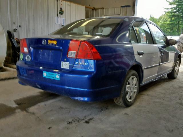 2HGES164X5H581060 - 2005 HONDA CIVIC DX BLUE photo 4