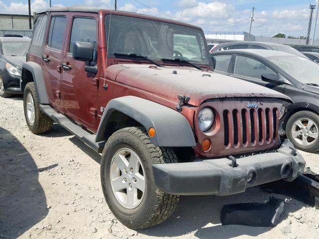 1J4GA39187L162017 - 2007 JEEP WRANGLER X MAROON photo 1