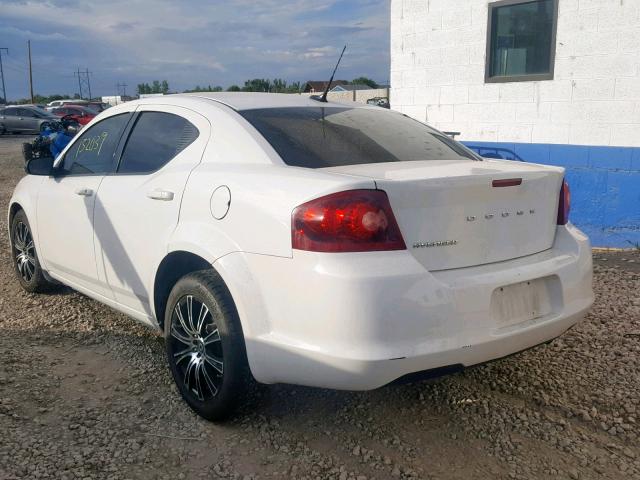 1B3BD4FB3BN509598 - 2011 DODGE AVENGER EX WHITE photo 3