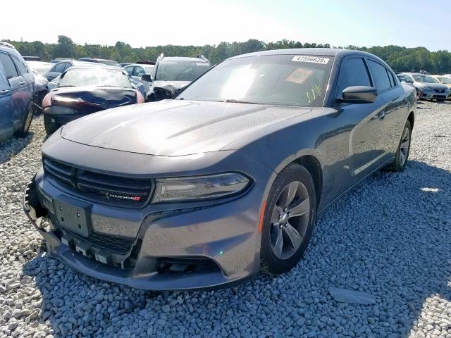 2C3CDXHG2FH748009 - 2015 DODGE CHARGER SX GRAY photo 2