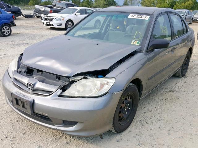 1HGES16345L016197 - 2005 HONDA CIVIC DX V GRAY photo 2