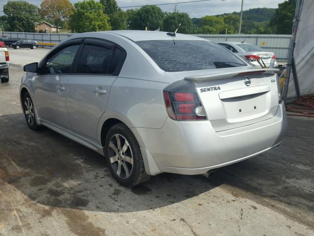 3N1AB6AP9CL719674 - 2012 NISSAN SENTRA 2.0 WHITE photo 3