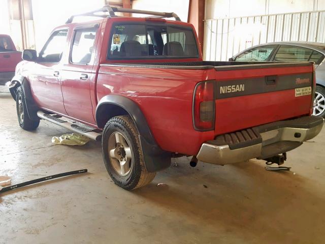 1N6ED27T6YC418205 - 2000 NISSAN FRONTIER C RED photo 3