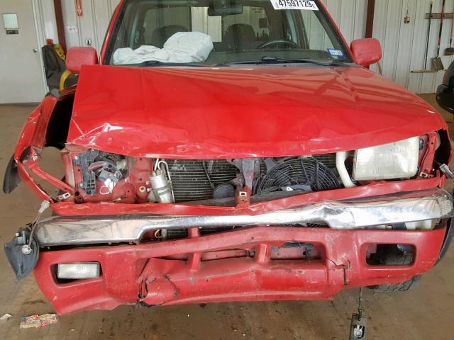 1N6ED27T6YC418205 - 2000 NISSAN FRONTIER C RED photo 9