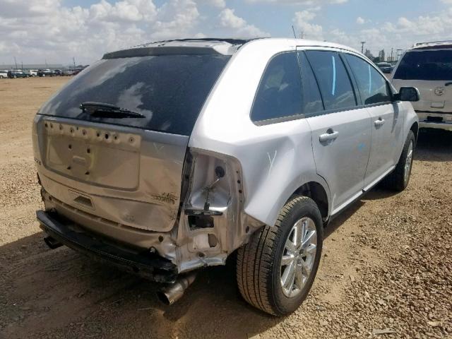 2FMDK3J94DBA40821 - 2013 FORD EDGE SEL SILVER photo 4