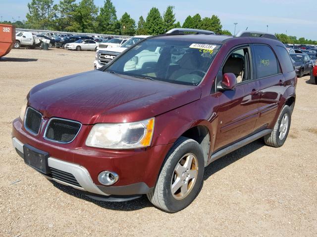 2CKDL43F986331218 - 2008 PONTIAC TORRENT MAROON photo 2