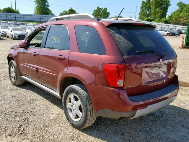 2CKDL43F986331218 - 2008 PONTIAC TORRENT MAROON photo 3