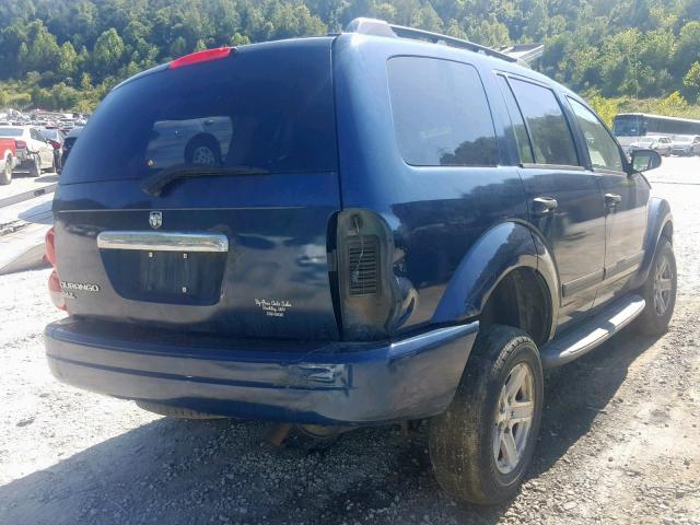 1D4HB48N36F151363 - 2006 DODGE DURANGO SL BLUE photo 4